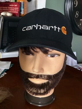 Black Carhartt Flexfit ball cap with signature logo OS mint!!